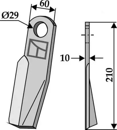 Schlegel 210x60mm - rechts
